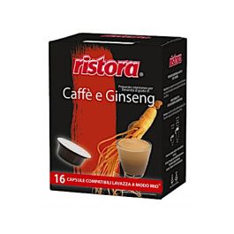 16 Pezzi, Capsule Compatibili a Modo Mio, Ristora, Ginseng