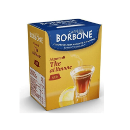 16 Pezzi, Capsule Compatibili a Modo Mio,Caffè Borbone, The Al Limone